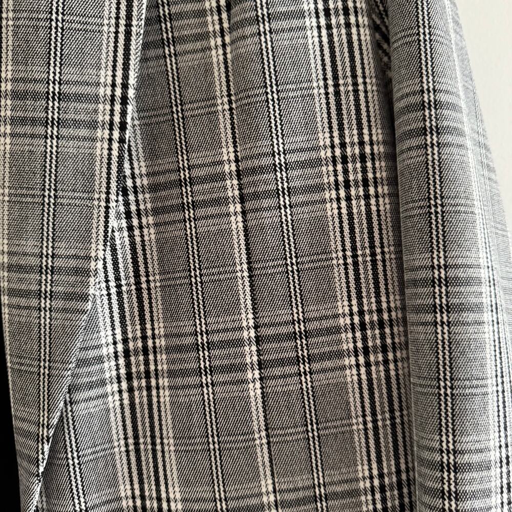 River Island Mix Check Long Line Blazer Gray Double Button Long Sleeve Sz 2 US - Picture 3 of 7